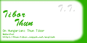tibor thun business card